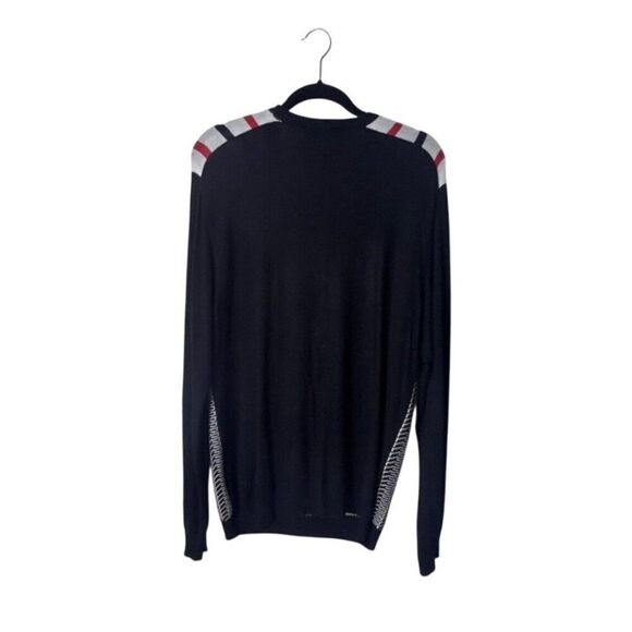 Striped Pullover Sweater With Dragon Pattern For Men By Pulltonic - XL - Picture 2 of 4